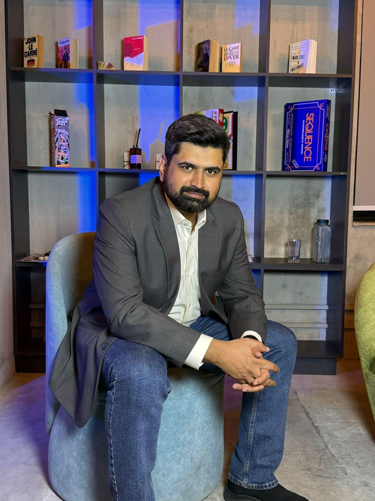 Nadir Dogar in a grey blazer